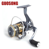 GS 1pc Roulements Graphite Corps Métal Bobine EVA Bouton Prix Inférieur Moulinet de Pêche pour Promotion Ratio 5.2:1 Hawk Serie 9 + 1