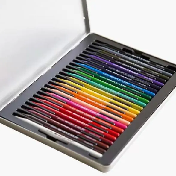 Set Pensil Warna Tanpa Kayu 72 Warna, Menggambar Sketsa Seniman Pensil Warna Profesional