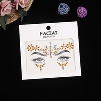 Autocollants de tatouage temporaire en cristal pour femme, bijoux corporels, strass adhésifs pour le visage, décoration rave pour fêtes et festivals, vente en gros