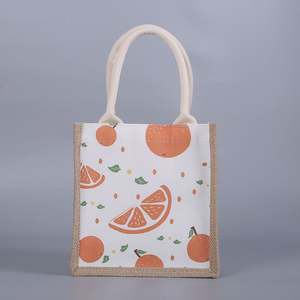 Sacs en jute de Noël de haute qualité, sortie d'usine, cadeaux de Noël, sacs en toile de jute naturels, pliables, réutilisables, sacs de courses - Product Image 4