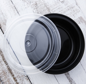 Boîte à lunch ronde jetable HACAMY en plastique PP, compatible micro-ondes, avec couvercle anti-fuite - Product Image 5