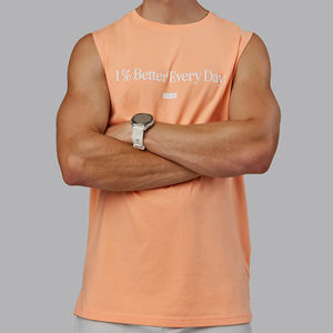 Streetwear lourd avec logo et image T-shirt sans manches surdimensionné personnalisé pour hommes Impression de t-shirts sans manches numériques - Product Image 1