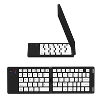 Keyboard Lipat Nirkabel untuk Tablet Laptop Mini Ponsel Telepon Portabel Keyboard Kecil Lipat Keyboard BT