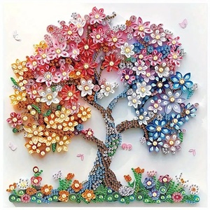 Commercio all'ingrosso albero di carta da disegno diamante 5d mosaico di diamanti fai da te - Product Image 6