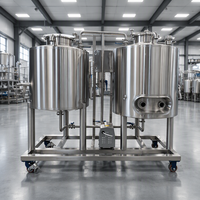 Chariot de désinfection CIP Cassman avec deux réservoirs chauffants et pompe, capacité 200L/300L pour fermentateurs de bière