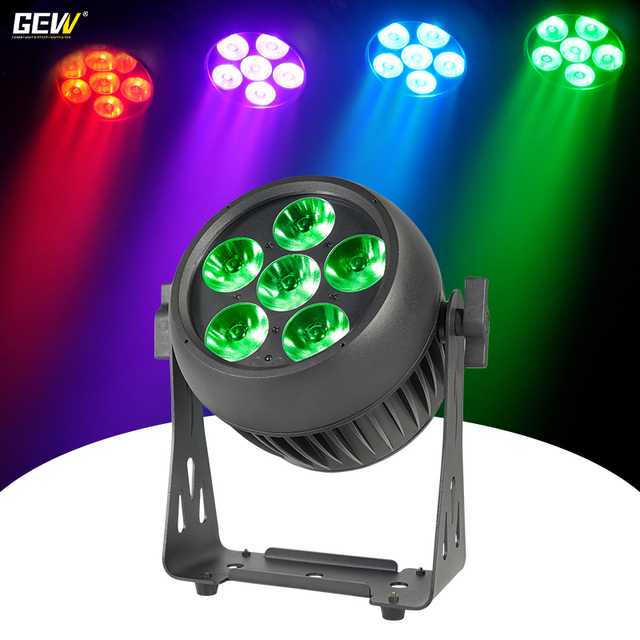 Waterproof IP65 6x18W RGBWAUV DMX Par Can Light Outdoor 6x18 LED Wireless Battery Uplight for Garden Architecture