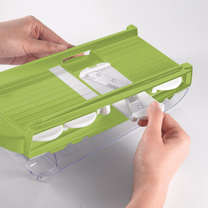 Cortador de Verduras Manual Seguro, Rebanador de Alimentos, Mandolina, Cortador de Vegetales con 5 Cuchillas - Product Image 6