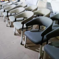 Fauteuils Modernes avec Pieds en Métal Nouveau Café Restaurant Salle à Manger Chaises pour Supermarché École Salon Hôtel