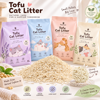 Litière pour chat naturelle en tofu, écologique, à base de soja, jetable dans les toilettes, 2,5 kg, agglomération rapide, contrôle des odeurs, senteurs thé vert, pêche, lait, pour animaleries