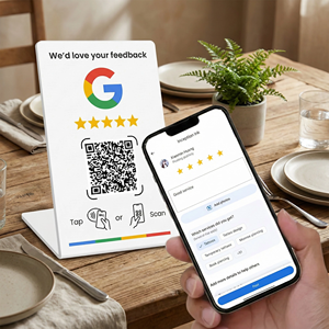 Водонепроницаемая NFC-карта для оценки социальных сетей Google с индивидуальным кодом, бесконтактная идентификационная карта с NFC-чипом - Product Image 2