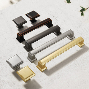 브러시드 아연 합금 모던 바 손잡이 및 손잡이형 손잡이 - 거실 캐비닛, 침실 옷장 및 서랍장용 - Product Image 2