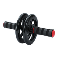 Rouleau AB à double roue pour entraînement abdominal, poignée en mousse antidérapante, équipement de fitness intérieur pour le renforcement des muscles abdominaux