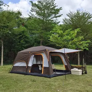 Tende da campeggio Glamping per famiglie di nuovo Design tende da esterno pieghevoli per 6 persone pesanti di nuovo Design