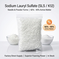 CAS 151-21-3 Détergent de haute qualité, tensioactif anionique, sulfate de lauryle de sodium, poudre aiguë, SLS K12 92%