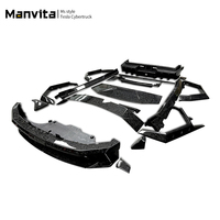 Kit carrosserie Ms Style en carbone sec pour Tesla Cybertruck : Aileron arrière, extensions d'ailes, pare-chocs arrière, jupes latérales, pare-chocs avant