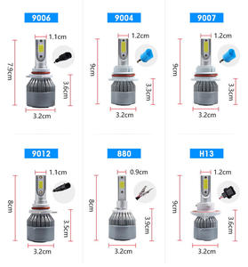 ไฟหน้ารถยนต์ LED 36W 7600LM แบบสองสีอัตโนมัติ รุ่น H1 H3 H7 H4 H11 9005 9006 9007 C6 - Product Image 6