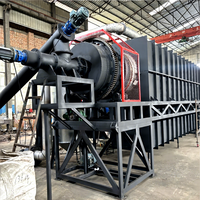 Carbonisateur rotatif à tambour entièrement automatique pour la fabrication de charbon de sciure de bois/coquille de noix de coco/coquille d'arachide