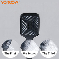 Système de douche thermostatique en laiton pour salle de bain, mitigeur double eau chaude et froide, trois fonctions, douchette à main, couleur noire