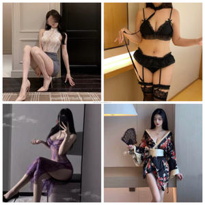 Conjunto de Lencería Sexy para Mujer, Tanga, Medias Faldas, Fajas Moldeadoras, Dos Piezas, Transpirable, Bordado a Mano - Product Image 5