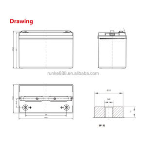 SP12-100 священного солнца, 12 В, 100 А · ч, 1200 Вт · ч, простая в установке, Высокоэффективная свинцово-кислотная батарея с длительным сроком службы для устройств UPS - Product Image 5