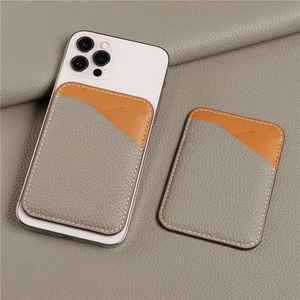 กระเป๋าใส่บัตรหนังแม่เหล็กแบบมินิมอลสำหรับ Magsafe iPhone ผลิตโดยผู้ผลิต OEM รับผลิตตามสั่ง สีสันหลากหลาย ดีไซน์บางเฉียบ - Product Image 1