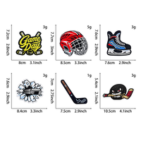 En gros, écussons thermocollants brodés 3D de hockey sur glace, thème sportif varié, pour vestes, maillots, sacs à dos et artisanat DIY