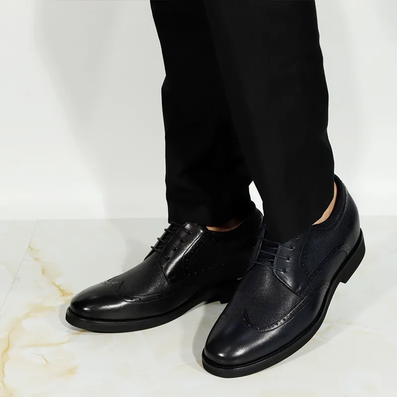 Hot selling height increasing shoes Genuine leather invisible increasing Men's dress shoes Europe Design Elevator Shoes for men