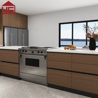 Meuble de cuisine minimaliste 2026, gris mélaminé, porte Shaker, écologique, plat à assembler, pour appartement