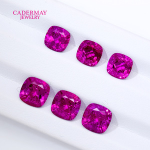Cadermay Jewelry Rose Purple Cushion Cut Zircon Loose Gemstones For Jewelry Making - Product Image 1