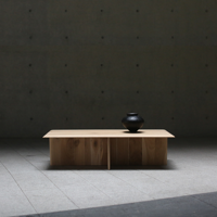 Table basse en chêne bio, moderne, sur mesure, en bois massif, style cocktail, minimaliste, pour salon ou loft
