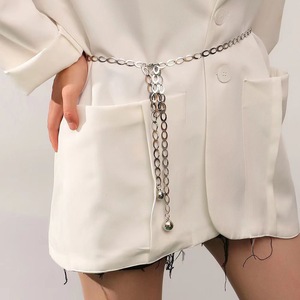 Chaîne de taille en métal tendance, design géométrique, alliage de zinc, unisexe, usage quotidien, style hip-hop, chaîne de corps - Product Image 4
