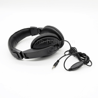 Écouteur de téléphone sur l'oreille bon marché fabriqué en usine 3.5mm avec microphone casque de bureau filaire