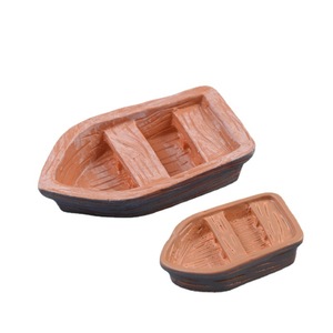 Mini Bote con Remos, Modelo de Canoa de Resina, Decoración de Barco en Miniatura, Decoración Náutica, Micro Paisaje para Acuarios y Terrarios - Product Image 4