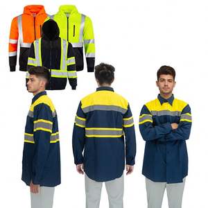 Veste de sécurité haute visibilité pour hommes, en polyester, coupe-vent, pour le travail, vente chaude - Product Image 1