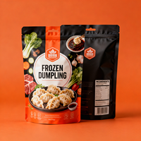 Sachet d'emballage Doypack en plastique sur mesure pour boulettes surgelées, certifié BRC, pour l'emballage alimentaire des boulettes