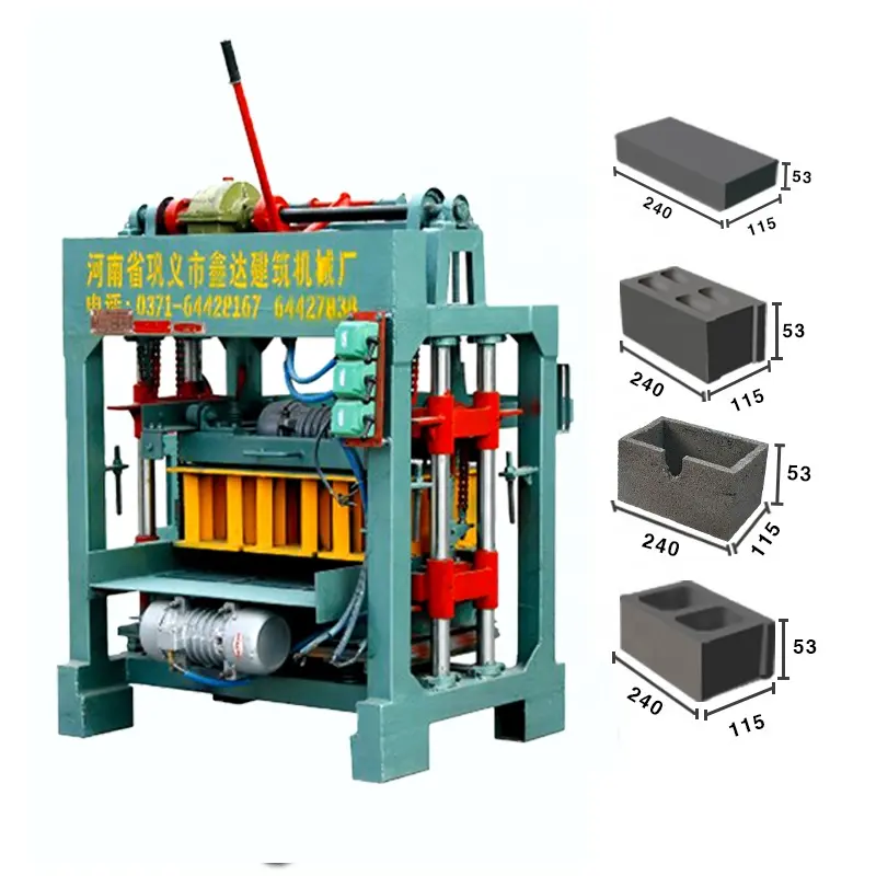 Hoge Efficiënte Holle Bakstenen Machine Handmatige Blok Maken Machine QMJ4-30A Bestrating Aangepaste Spanning Beton Baksteen Mal