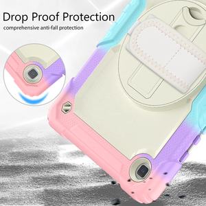 Custodia per tracolla a mano con staffa rotante 360 per <span class=keywords><strong>Samsung</strong></span> <span class=keywords><strong>Tab</strong></span> <span class=keywords><strong>A7</strong></span> <span class=keywords><strong>Lite</strong></span> 8.7 pollici 2021 <span class=keywords><strong>T220</strong></span> T225 custodia per supporto in Silicone per PC - Product Image 5