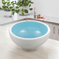 Petit bol à dessert en mélamine bicolore, mini-plat à collation en plastique pour les fêtes