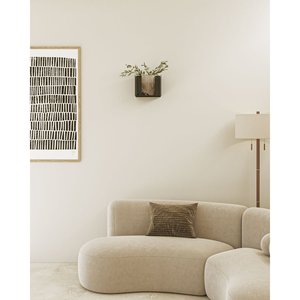 Mensola da Parete in Metallo Petra, Nero Opaco, Acciaio Verniciato a Polvere, Stile Moderno Industriale per Soggiorno e Cucina - Product Image 6