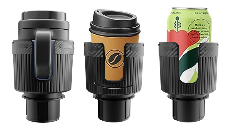 Merak Universal Car Cup Holder with Phone Holder - Multi-function Adjustable Drink Holder for Cars