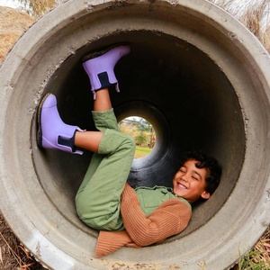 Bottes de <span class=keywords><strong>pluie</strong></span> imperméables isolées en néoprène YL-2679 pour enfants, garçons et filles, pour jeux en extérieur sur terrain boueux, vente en gros OEM/ODM - Product Image 5
