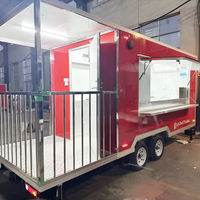 Remorque de restauration rapide mobile, camionnette à hot-dogs, camion avec certification CE, chariots de rue, promotion de collations, remorque de restauration mobile