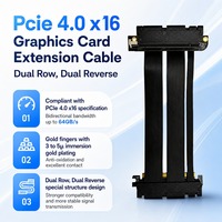 Câble d'extension de carte graphique ITX A4 personnalisé PCIe 4.0 X16 16GT/s avec cœur en cuivre PVC double réversement pour GPU