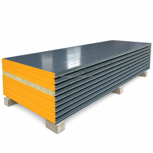 Panneau sandwich en laine de roche à économie d'énergie, fabriqué en usine, pour <span class=keywords><strong>l</strong></span>'<span class=keywords><strong>isolation</strong></span> des murs des bâtiments à structure métallique (approvisionnement en gros) - Product Image 1