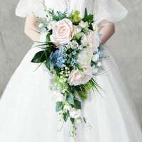 Porte-bouquet de mariée blanc pour fleurs, bouquet de fleurs de mariage pour la mariée