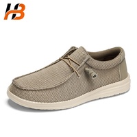 Chaussures décontractées confortables pour hommes Hebo, chaussures décontractées pour hommes respirantes en cuir, vente en gros, mocassins en cuir personnalisés