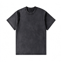 Kaos Custom Heavyweight Vintage Washed Boxy Fit 100% Katun Combed Mineral Acid Wash Pria Drop Shoulder Oversized Tee MOQ Rendah