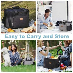 Professional Custom Cooler Bag Insulated Thermal Bag Reusable Collapsible Zipper Cooler Lunch Bag With Strap - Product Image 4