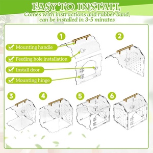 Enclos pour araignées sauteuses, enclos en acrylique pour tarantules, terrarium pour insectes avec poignée et porte magnétique pour reptiles - Product Image 4