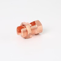 Conector de Perno Dividido de Latón de Alta Conductividad 6A 10A, Abrazadera de Cable Eléctrico para Sistema de Puesta a Tierra de Conductores